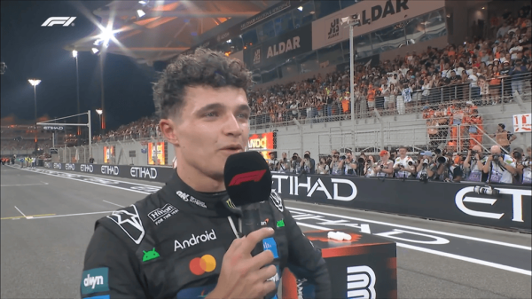 诺里斯: 没太提神与角田的事故;我一直在全力鼓励