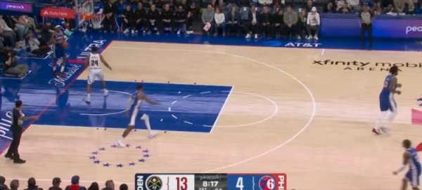 8东谈主缺战？掘金开场不到四分钟13-4客场跳跃76东谈主